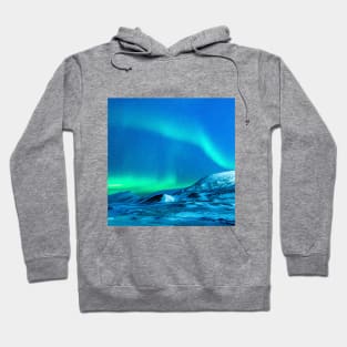 SCENERY 56 - Aurora Borealis Blue Night Sky Winter Hoodie